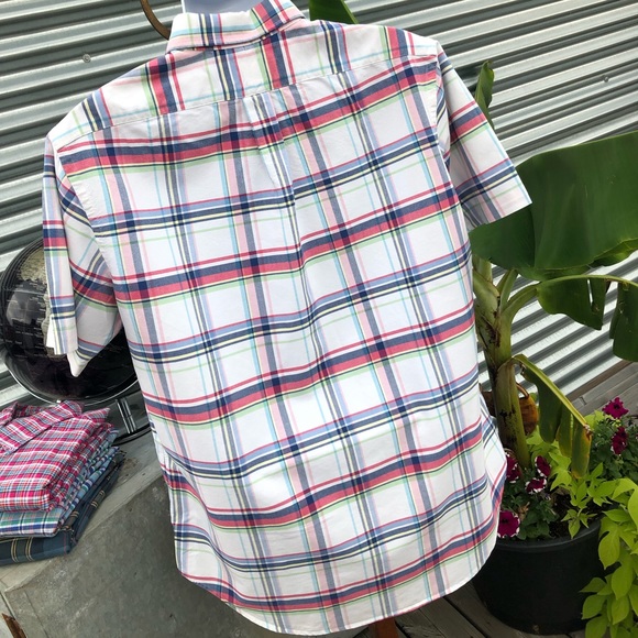 POLO RALPH LAUREN SHORT SLEEVE PLAID OXFORD - Picture 2 of 6
